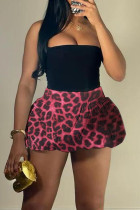 Casual Leopard Print Patchwork Loose High Waist Speaker Full Print Bottoms