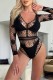 Sexy Solid Color Hollow Out See-Through Lingerie