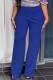 Casual Solid Color Patchwork Slit Ruched Plus Size 