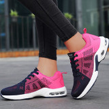 Casual Sportswear Patchwork Frenulum Contrast Round Comfortable Sport Running Shoes