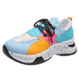 Casual Sportswear Patchwork Belted Contrast Round Comfortable Out Door Shoes