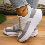 Casual Sportswear Patchwork Belted Round Comfortable Out Door Sport Shoes
