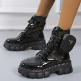 Daily Cross Straps Closed Leather Shoes