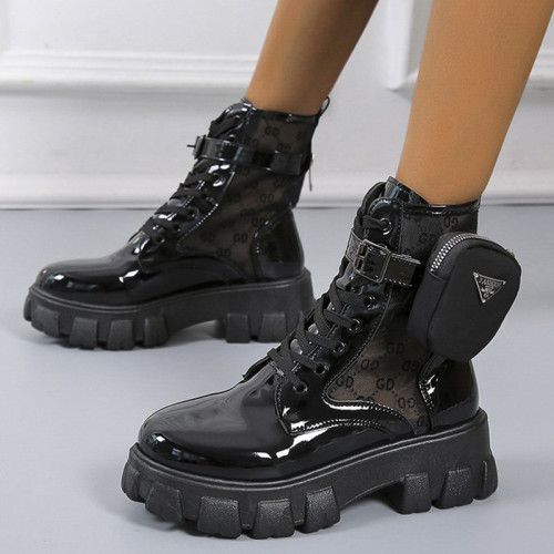 Daily Cross Straps Closed Leather Shoes