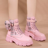 Daily Cross Straps Closed Leather Shoes
