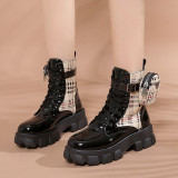 Daily Cross Straps Closed Leather Shoes