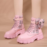 Daily Cross Straps Closed Leather Shoes