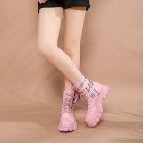 Daily Cross Straps Closed Leather Shoes