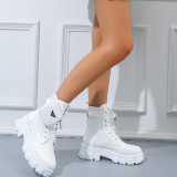 Daily Cross Straps Closed Leather Shoes