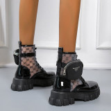 Daily Cross Straps Closed Leather Shoes