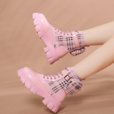 Daily Cross Straps Closed Leather Shoes
