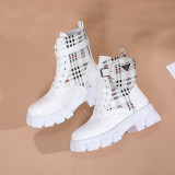 Daily Cross Straps Closed Leather Shoes