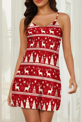 Daily Print Patchwork Christmas Day Sleepwear