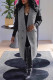Daily Buttons Patchwork Contrast Turndown Collar Outerwear