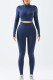 Sportswear Solid Color Patchwork Zipper Zipper Collar Long Sleeve Two Pieces