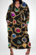 Casual Print Pocket Patchwork V Neck Straight Plus Size Dresses