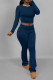 Casual Street Solid Color O Neck Long Sleeve Two Pieces