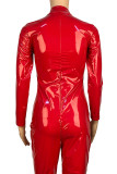 Sexy Solid Color Patchwork Zipper Lingerie