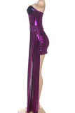 Sexy Solid Color Patchwork Backless Strapless Wrapped Skirt Dresses