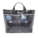Casual Daily Newspaper printing Zipper Bags