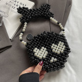 Casual Skull Head Weave Bags