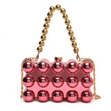 Casual Solid Color Patchwork Chains Bags