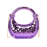 Casual Daily Solid Color Chains Bags