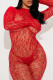Sexy Solid Color Patchwork See-Through Lingerie
