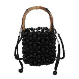 Casual Daily Patchwork Pearls Decor Bags