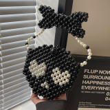 Casual Skull Head Weave Bags
