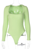 Sexy Solid Color Patchwork Swimwears