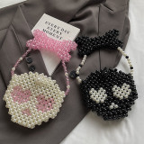 Casual Skull Head Weave Bags
