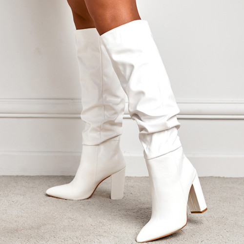 Casual Solid Color Pointed Shoes (Heel Height 4.13in)