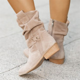 Casual Daily Patchwork Solid Color Pointed Comfortable Shoes