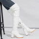 Casual Solid Color Pointed Leather Shoes (Heel Height 2.95in)