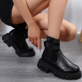 Casual Patchwork Solid Color Round Keep Warm Comfortable Out Door Shoes