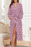 Sexy Graffiti Print Butterfly Gradient Lace Up Contrast Sleepwear