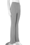 Casual Solid Color Patchwork Bodycon Mid Waist Speaker Patchwork Bottoms