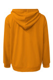 Casual Street Graffiti Print Draw String Pocket Hooded Tops