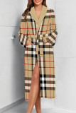 Sexy Plaid Lace Up Contrast Sleepwear
