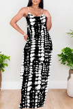Sexy Leopard Print Pocket Contrast U Neck Printed Dresses