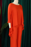 Casual Solid Color Patchwork O Neck Tops