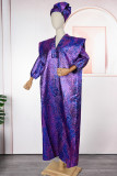 Casual Patchwork V Neck Long Dresses