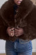 Casual Solid Color Patchwork Turndown Collar Outerwear