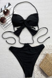 Sexy Solid Color Hollow Out Backless Swimwears