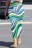 Casual Print Patchwork Regular Mid Waist Full Print Bottoms