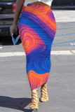 Casual Print Patchwork Regular Mid Waist Full Print Bottoms
