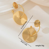 Daily Solid Color Round Earrings