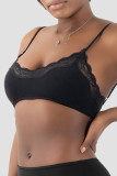 Daily Solid Color Lace Patchwork Bustiers
