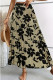 Casual Print Patchwork Pleated A Line Plus Size 